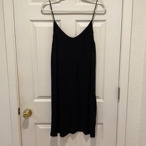 H&M basic black jersey slip dress
